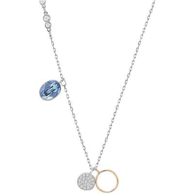 Swarovski Duo Cirkel Kettingen Dames Zilver 5198688 Silver|F white