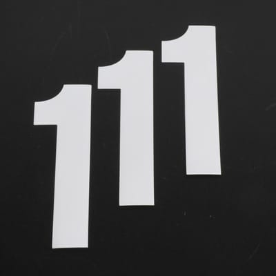 stickers startnummer stickers nummer 1 wit 130x42mm voor motorcross
