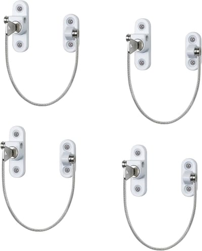 Venstersloten voor UPVC Windows - 4 Stuks Venster Veiligheidssloten met Sleutels en Schroeven voor Kindveiligheid