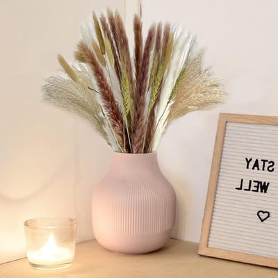 80 Stuks Natuurlijke Gedroogde Pampas Gras Decoratie Voor Bruiloft en Boho Decor - Lange Fluffy Witte Pampas Paardestaart Garde Pompas Vaas Vulstoffen - 17.7 inch