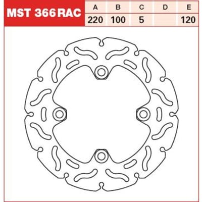 Remschijf TRW MOTO MST366RAC