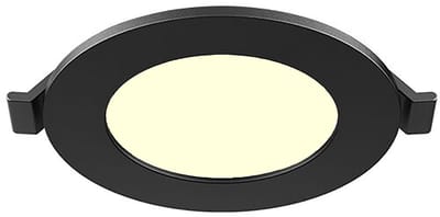 LED Downlight Inbouwspot - Kingtron Thin - 3W 220lm 120° Bundelhoek - Warm Wit 3000K - IP40 - Rond - Zwart - Ø85mm Buitenmaat - Ø70mm Zaagmaat