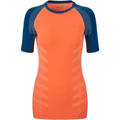 FALKE Warm Shortsleeved Shirt sneldrogend functioneel functioneel shirt met korte mouwen dames oranje - maat XS