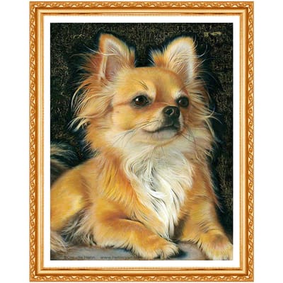 Diamant schilderij dier hond volledige ronde diamant borduursteek hond handwerk Diamond Home Decor 20X30CM black