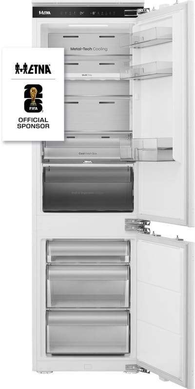 ETNA KCD8178DNF - Koel-vriescombinatie - Energielabel D - 34dB (A) - Metal Tech Cooling - No Frost - Multi-Air Flow - CoolFresh - SmartZone - Super Cool - Fast Freeze - Inverter Compressor - ConnectLife - 252 Liter