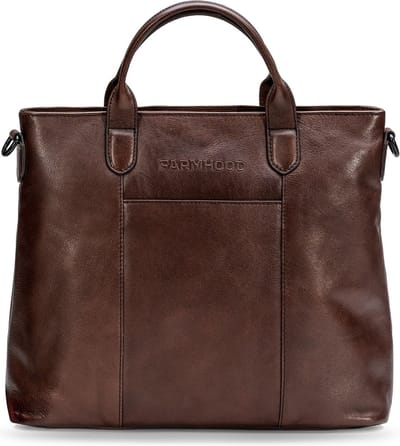 Farmhood Handtas Schoudertas Memphis Handbag Dark Brown Donkerbruin