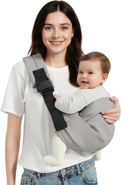 Draagzak Pasgeboren - Baby Draagzak - Dichtbij Je Baby - Heup Gezond Ontwerp - One Size Fits - Grijs