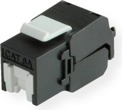 ROLINE Cat.6A (Klasse EA) Keystone, RJ45, niet afgeschermd, zonder gereedschap, zwart