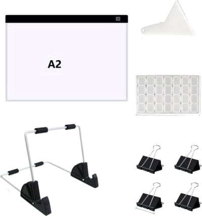 Livano Lightpad - Diamond Painting - Lichtbak - Voor Tekenen - Voor Diamond Painting- Lichttafel - A2 - A3 - A4 - A5 - Volwassenen - Kinderen - Dimbaar - Tekenbord - Met Accessoires