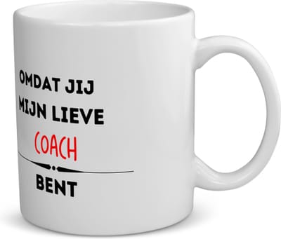Akyol - omdat jij mijn lieve coach bent koffiemok - theemok - Coach - de liefste coach - sport - verjaardag - cadeautje voor coach - kado - geschenk - 350 ML inhoud