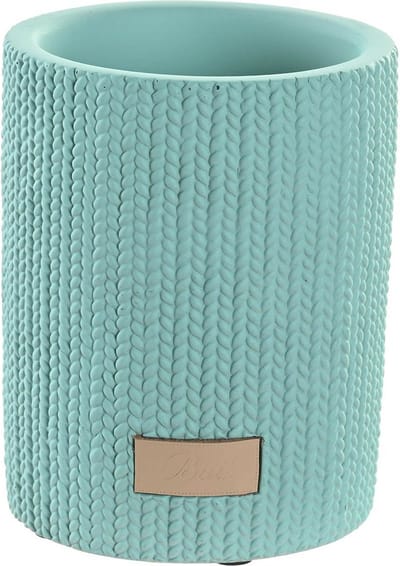 Items Badkamer tandenborstel houder/beker - Keramiek - Mintgroen - 10 cm - badkameraccessoires