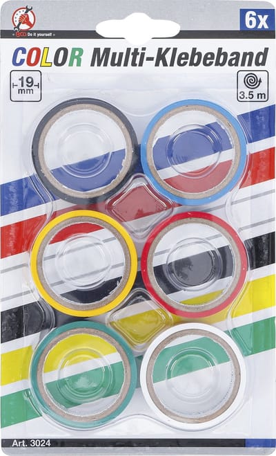 BGS Isolatietape 19 mm x 3,5 meter 6 rollen