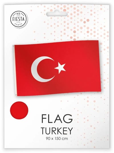 3x Vlag Turkije 90cm x 150cm - Deze vlaggen zitten elk apart verpakt in luxe kadodoosje - Landen festival thema feest fun verjaardag Turks