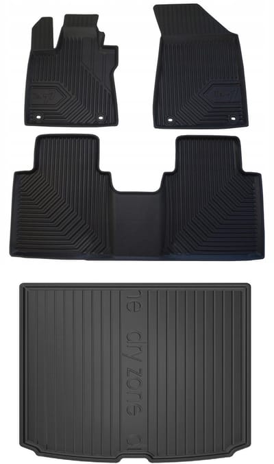 Frogum Line 77 – Mattenset + Kofferbakmat – Perfecte pasvorm – Geurloos TPE – Hoge beschermrand – MG HS II