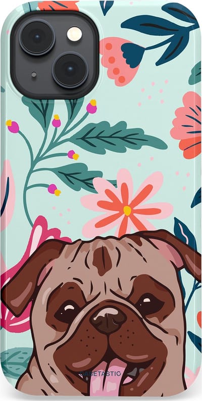 Casetastic Hoesje Geschikt voor Apple iPhone 14 Plus Magsafe - Stijlvolle Beschermende Duo-layer Case - Mopslik