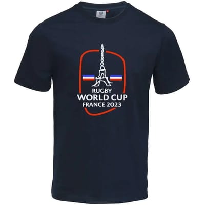 Rugby wereldbeker t-shirt Frankrijk 2023 eiffeltoren