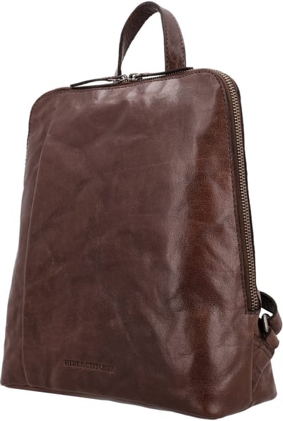 Hide & Stitches Westland Rugzak - Medium - Prachtige kwaliteit Rugtas - Leren Dames Tas - Donkerbruin