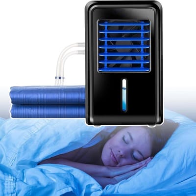 Elektrische Koelmat - Watergekoeld Systeem - Comfortabele Slaap - Stille Werking <48dB - 140x160cm - Wit