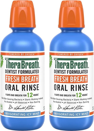 Therabreath Fresh Breath Mouthwash - Mondspoeling - Mondwater - Icy Mint - 2X473ml