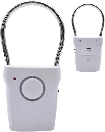 Deuralarm - Raambel Antidiefstal - Extra Beveiliging - 120dB Sirene - 3.2 x 7.7 cm - Wit