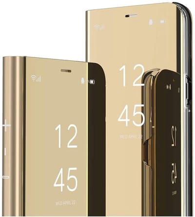 Dailygoods- Spiegelhoes Luxe Design - Klapetui - 360° Beschermhoes - Glitter Electroplate - Hoogwaardig PC/PU-leer - Compatibel met iPhone 25 - Telefoonhoes