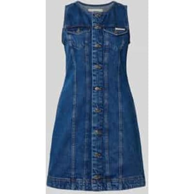 Regular fit mini-jurk in Denimlook met Logopatch