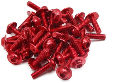 Dailygoods- Dopsleutel M6 - 40 Stuks - Geschikt voor Motorfietsen/Auto's - Aluminiumlegering - Robuust/Corrosiebestendig - Zeskantige Kop - Schroeven