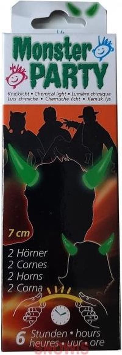 Maro toys - Monster party kniklicht 2 duivels hoorns Groen