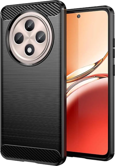 Hoes voor Oppo Reno12 FS 5G / Reno12 FS 4G / Reno12 F 4G / Reno12 F, Techsuit, Carbon, Zwart