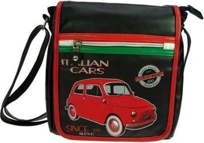 Unisex  - Schoudertas Zwart - Italian Cars