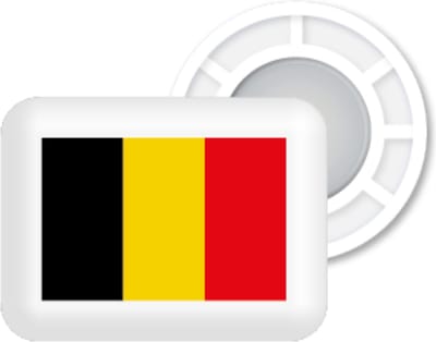 Bibbits hardloopmagneten | BE flag White