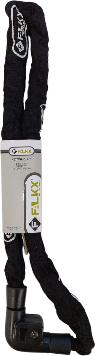 Falkx Kettingslot - Zwart - 7 mm - 120 cm - Veiligheidsslot