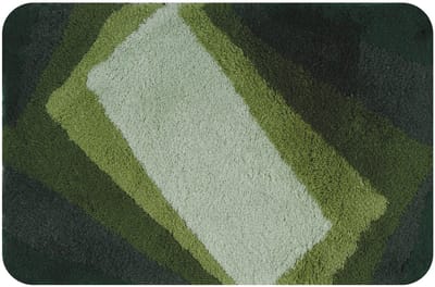Badmat douchemat hoogpolige badmat | pluizig | antislip | geschikt voor vloerverwarming | 50x70 cm | groen, groen, 50 x 70 cm