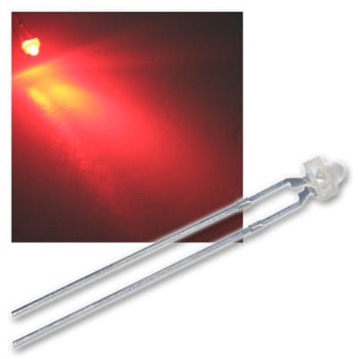 100x 1,8 mm Diffuse Rode LED's voor Modelbouw - Ideaal voor Achtergrondverlichting