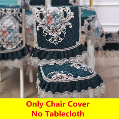 Luxe Europese Licht Stoelkussenhoes Tafelkleed Eetstoelkussen Tafelkleed Huis Spandex Stoelhoes Jacquard Rood 1 stuks 1 Chair cover 1pcs
