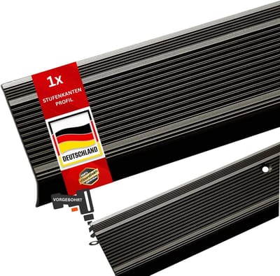 Aluminium Trapprofiel Hoekprofiel L-vormig Met Boorgaten of Zelfklevend - Diverse Lengtes en Kleuren