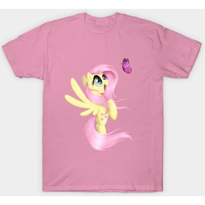 T-shirt dames Fluttershy Harajuku print kawaii tshirt zomer korte mouw dames t-shirt top tee L