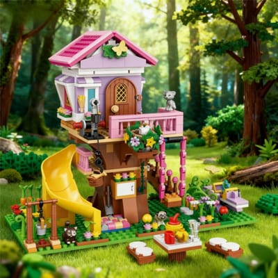 Hoge Kwaliteit Geheime Hoge Kwaliteit Tuin Hoge Kwaliteit Boomhut Hoge Kwaliteit Blokken Verzameling kit - Zelfmontage Hoge Kwaliteit Fee Hoge Kwaliteit NO BOX