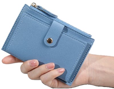 Luxe Portemonnee & Pasjeshouder Voor 6 Pasjes I Creditcardhouder I Met Geldvak I Pasjes Houder I Wallet I PU Leer I Blauw