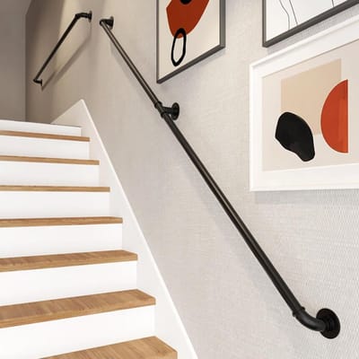 Trapleuning - Veiligheidsrail - Veilige Ondersteuning - Binnen en Buiten - 30-600 cm - Zwart