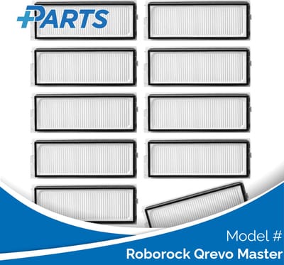 Roborock Qrevo Master Filters (10 Stuks, Plus.Parts® alternatief voor 8.02.0341)