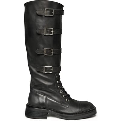 Steve Madden Rox Boots Black Leather Maat: 38 | Laarzen Outlet | Dames | Zwart
