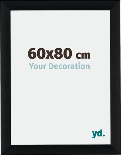 Your Decoration - Fotolijst 60x80 cm - Aluminium - Zwart Geborsteld - Tucson