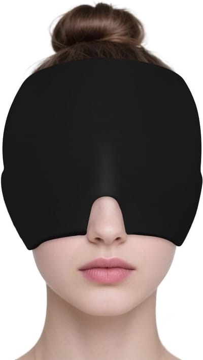 Enkele lagen gel hoofddeksel voor migraine verlichting, herbruikbare koelende cap en masker voor hoofdpijn, drukverlichting en ontspanning