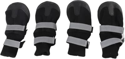 Hondenlaarzen voor Middelgrote en Grote Honden - Waterdichte, Antislip en Warmtebeschermende Schoenen - Set van 4 Stuks in Blauw (XL)