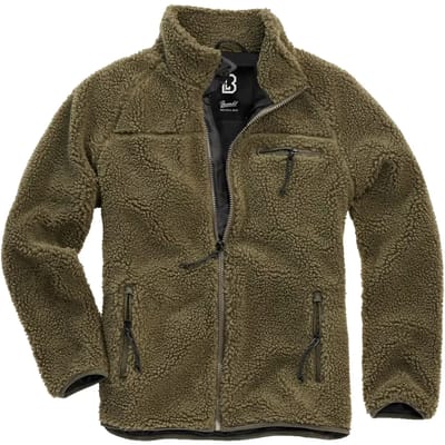 Brandit Tussenseizoensjas - Teddy Fleece Jacke - S tot XXL - voor Mannen - olijf