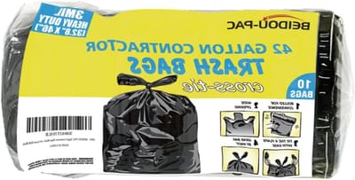 Vuilniszakken - Grote Zakken - Zwaar Werk - Extra Dik Materiaal - 42 Gallon - Zwart