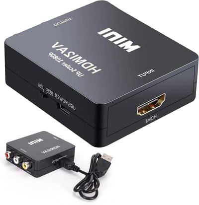HDMI naar RCA Converter voor Video en Audio, Ondersteunt PAL/NTSC, Geschikt voor Xbox, PlayStation, DVD Spelers en Android TV Box