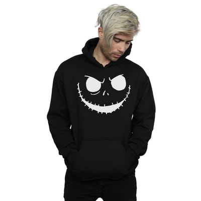 Disney Heren Nightmare Before Christmas Jack's Face Bold Hoodie (Zwart)