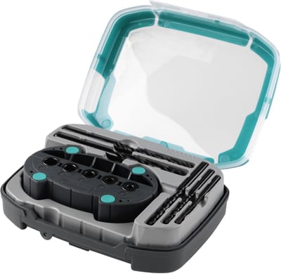 wolfcraft - Universele boorset met boorhulp - 6 delig - 4 / 5 / 6 / 8 / 10 mm - 1000000